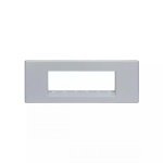 englaze 6 module plate M Silver L T CB92106FS01 englaze6moduleplatemsilver cb92106fs01 front