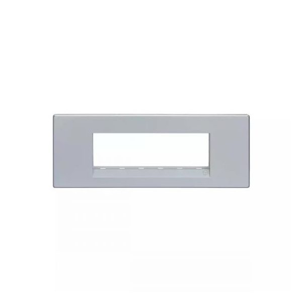englaze 6 module plate M Silver L T CB92106FS01 englaze6moduleplatemsilver cb92106fs01 front