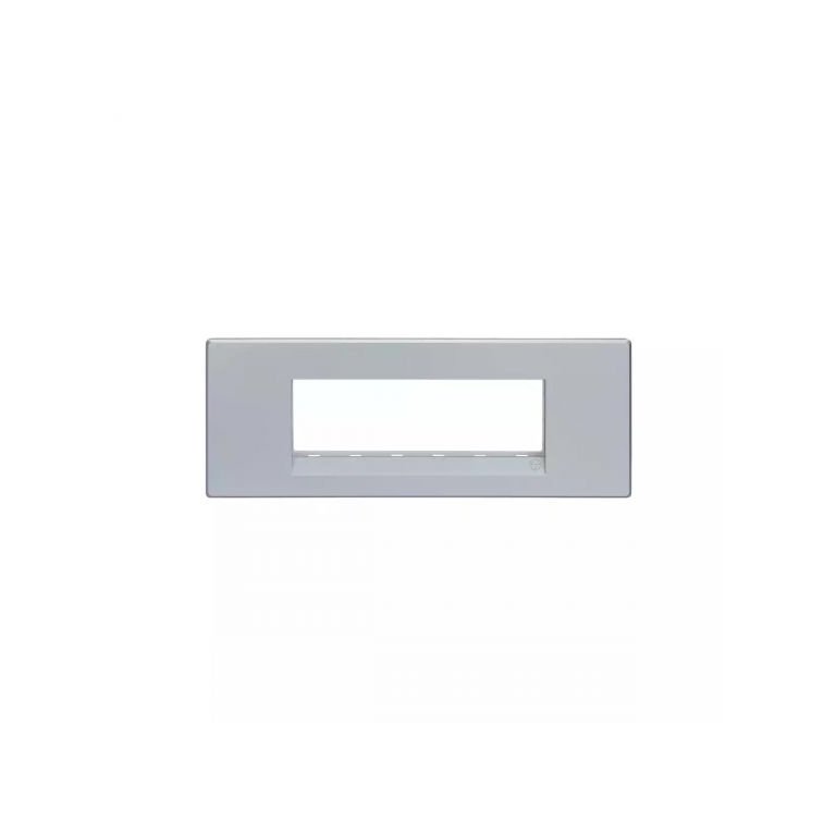 englaze 6 module plate M Silver L T CB92106FS01 englaze6moduleplatemsilver cb92106fs01 front