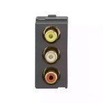 entice RCA Connector 1M Cha Grey L T CB91201TG00 englazercaconnectormgrey cb92201tm00 front