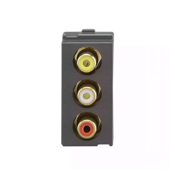 entice RCA Connector 1M Cha Grey L T CB91201TG00 englazercaconnectormgrey cb92201tm00 front