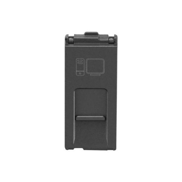 englaze RJ 45 Cat 6 shuttered M Grey L T CB92201TM45 englazerj45cat6shutteredmgrey cb92201tm45 front