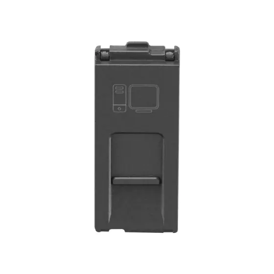 englaze RJ 45 Cat 6 shuttered M Grey L T CB92201TM45 englazerj45cat6shutteredmgrey cb92201tm45 front