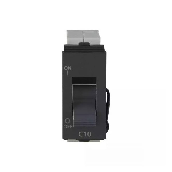 entice 10A SP Mini MCB 3 kA C Grey L T CB91101KG10 entice10aspminimcb3kacgrey cb91101kg10 front