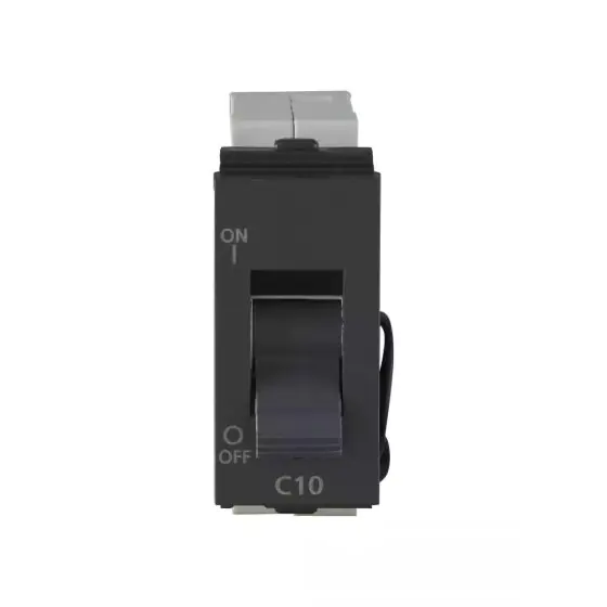 entice 10A SP Mini MCB 3 kA C Grey L T CB91101KG10 entice10aspminimcb3kacgrey cb91101kg10 front