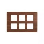 entice 12 module plate- Cinnamon Wood L T CB91112FA12 entice12moduleplate cinnamonwood cb91112fa12 front
