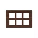 entice 12 module plate- Dark Chocolate Wood L T CB91112FL12 entice12moduleplate darkchocolatewood cb91112fl12 front