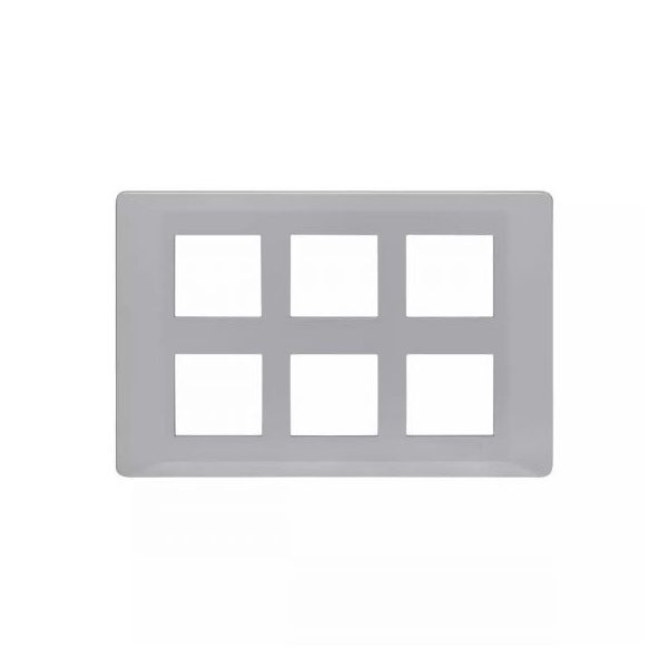 entice 12 module plate- Ice Silver L T CB91112FI11 entice12moduleplate icesilver cb91112fi11 front