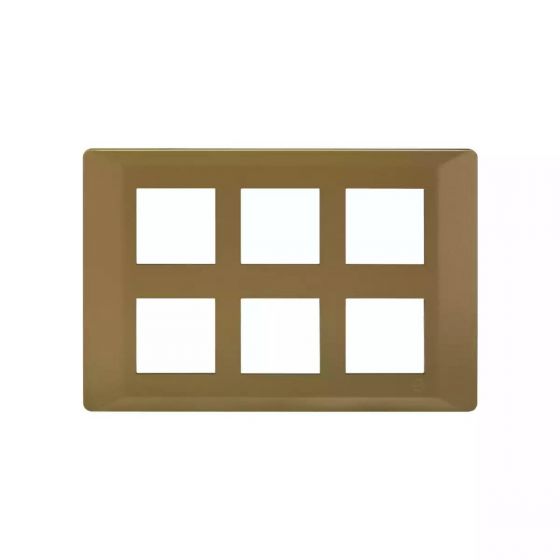 entice12moduleplate-rusticgold_cb91112fr11_front.jpg entice 12 module plate- Rustic Gold L T CB91112FR11 entice12moduleplate rusticgold cb91112fr11 front