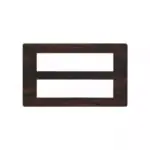 entice 16 module plate- Dark Chocolate Wood L T CB91116FL12 entice16moduleplate darkchocolatewood cb91116fl12 front