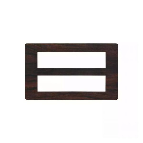entice 16 module plate- Dark Chocolate Wood L T CB91116FL12 entice16moduleplate darkchocolatewood cb91116fl12 front