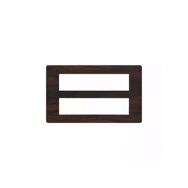 entice 16 module plate- Dark Chocolate Wood L T CB91116FL12 entice16moduleplate darkchocolatewood cb91116fl12 front