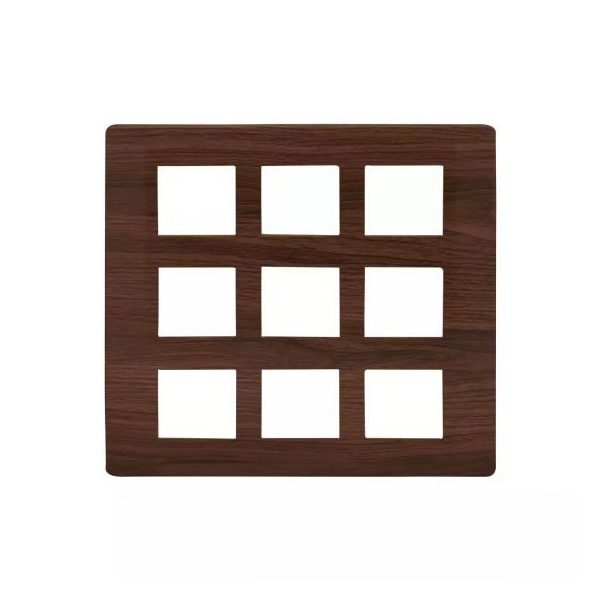 entice 18 module plate- Cinnamon Wood L T CB91118FA12 entice18moduleplate cinnamonwood cb91118fa12 front
