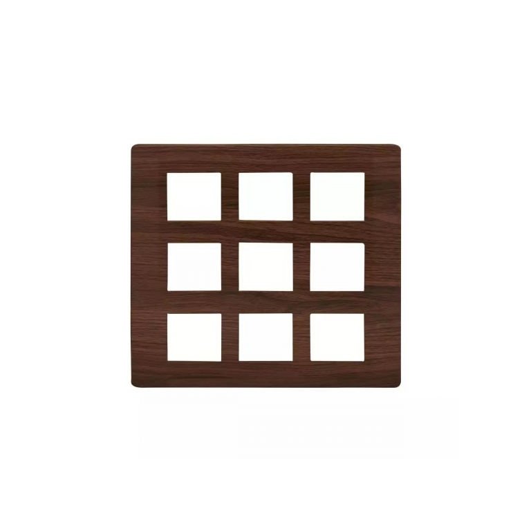 entice 18 module plate- Cinnamon Wood L T CB91118FA12 entice18moduleplate cinnamonwood cb91118fa12 front