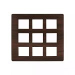 entice 18 module plate- Dark Chocolate Wood L T CB91118FL12 entice18moduleplate darkchocolatewood cb91118fl12 front