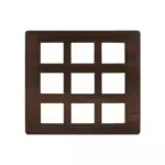 entice 18 module plate- Dark Chocolate Wood L T CB91118FL12 entice18moduleplate darkchocolatewood cb91118fl12 front