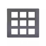 entice 18 module plate- Eco Grey L T CB91118FE11 entice18moduleplate ecogrey cb91118fe11 front