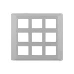 entice 18 module plate- Ice Silver L T CB91118FI11 entice18moduleplate icesilver cb91118fi11 front