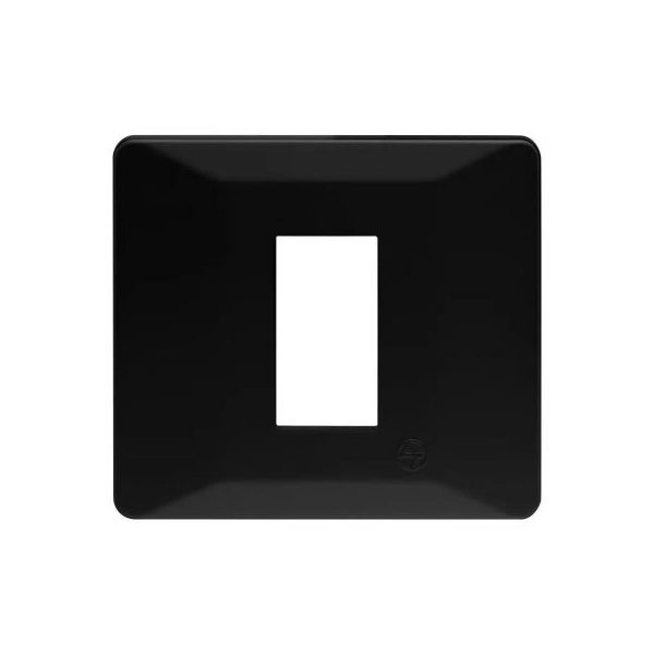entice 4 module plate- Black Beauty L T CB91104FB11 entice1moduleplate blackbeauty cb91101fb11 front
