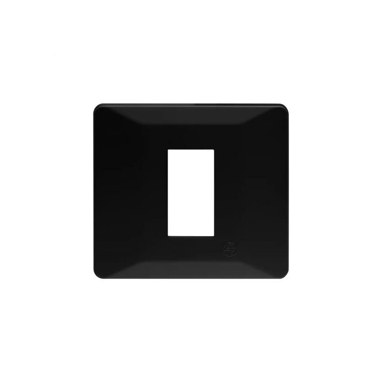 entice 4 module plate- Black Beauty L T CB91104FB11 entice1moduleplate blackbeauty cb91101fb11 front