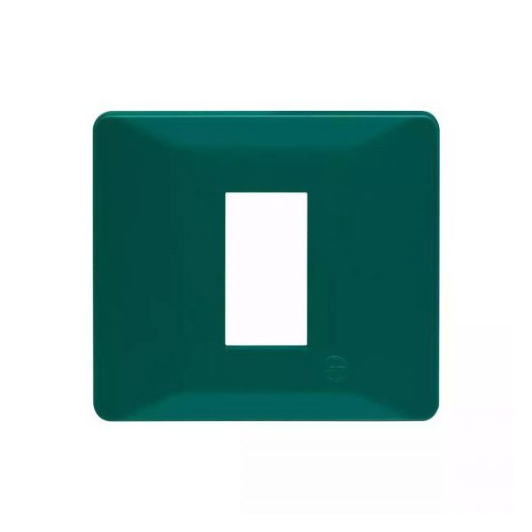 entice 1 module plate- Bottle Green L T CB91101FD11 entice1moduleplate bottlegreen cb91101fd11 front
