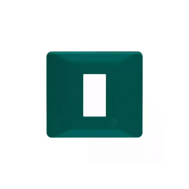 entice 1 module plate- Bottle Green L T CB91101FD11 entice1moduleplate bottlegreen cb91101fd11 front