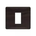 entice 3 module plate- Dark Chocolate Wood L T CB91103FL12 entice1moduleplate darkchocolatewood cb91101fl12 front