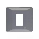entice 1 module plate- Eco Grey L T CB91101FE11 entice1moduleplate ecogrey cb91101fe11 front