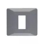 entice 1 module plate- Eco Grey L T CB91101FE11 entice1moduleplate ecogrey cb91101fe11 front