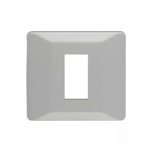entice 1 module plate- Ice Silver L T CB91101FI11 entice1moduleplate icesilver cb91101fi11 front