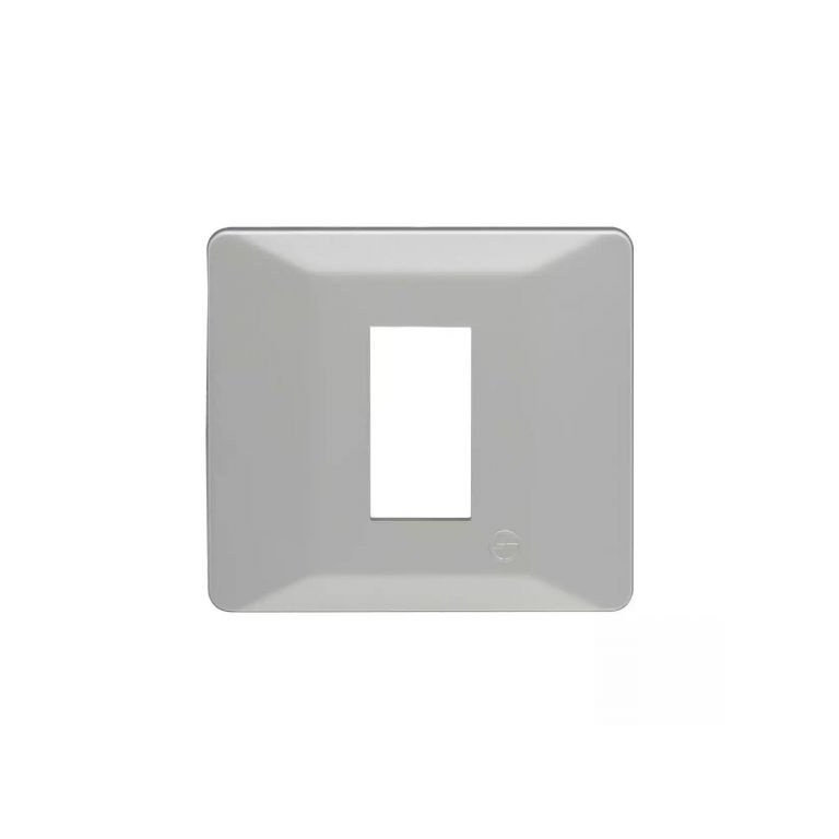 entice 1 module plate- Ice Silver L T CB91101FI11 entice1moduleplate icesilver cb91101fi11 front