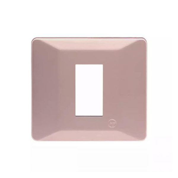 entice 1 module plate- Rose Gold L T CB91101FL11 entice1moduleplate rosegold cb91101fl11 front
