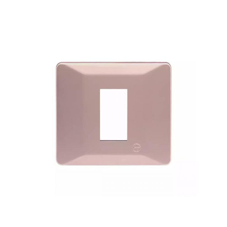 entice 1 module plate- Rose Gold L T CB91101FL11 entice1moduleplate rosegold cb91101fl11 front