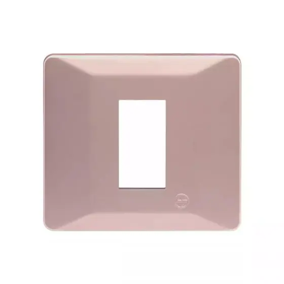 entice 1 module plate- Rose Gold L T CB91101FL11 entice1moduleplate rosegold cb91101fl11 front