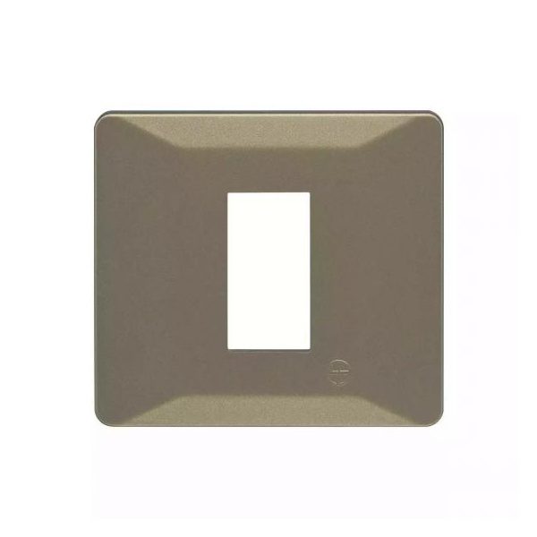 entice 1 module plate- Rustic Gold L T CB91101FR11 entice1moduleplate rusticgold cb91101fr11 front