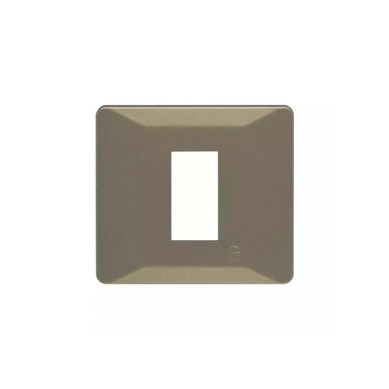 entice 1 module plate- Rustic Gold L T CB91101FR11 entice1moduleplate rusticgold cb91101fr11 front