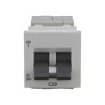 entice 25A DP Mini MCB 3 kA White L T CB91202KW25 entice20adpminimcb3ka cb91202kw20 front