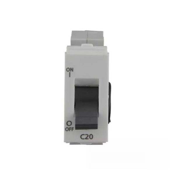 entice 20A SP Mini MCB 3 kA White L T CB91101KW20 entice20aspminimcb3ka cb91101kw20 front