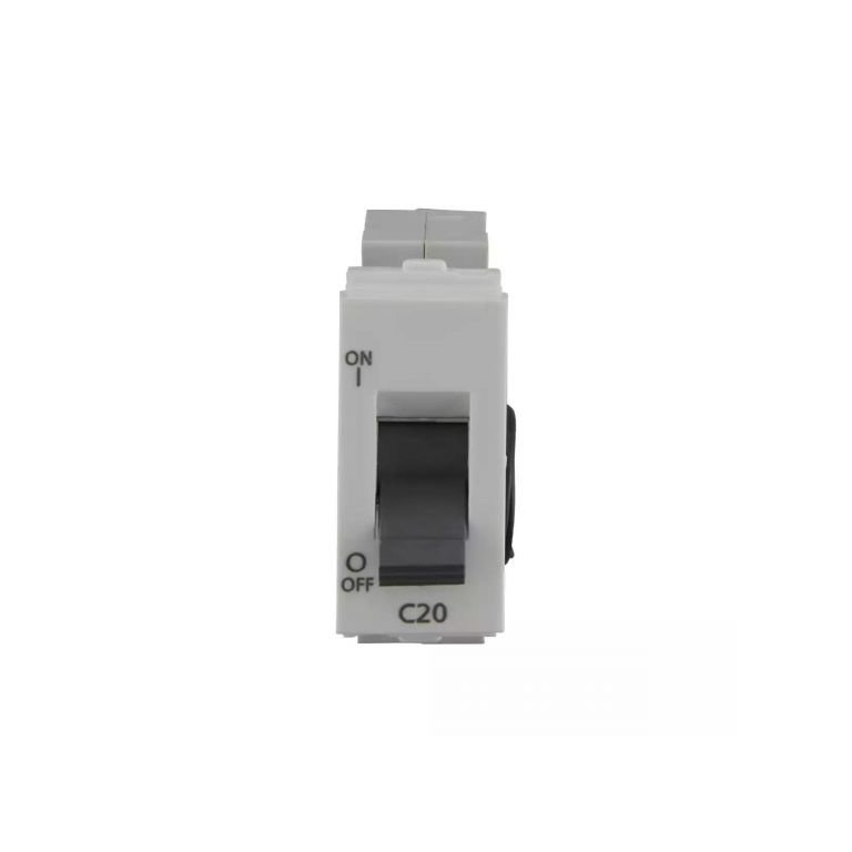 entice 20A SP Mini MCB 3 kA White L T CB91101KW20 entice20aspminimcb3ka cb91101kw20 front