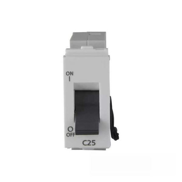 entice 25A SP Mini MCB 3 kA White L T CB91101KW25 entice25aspminimcb3ka cb91101kw25 front