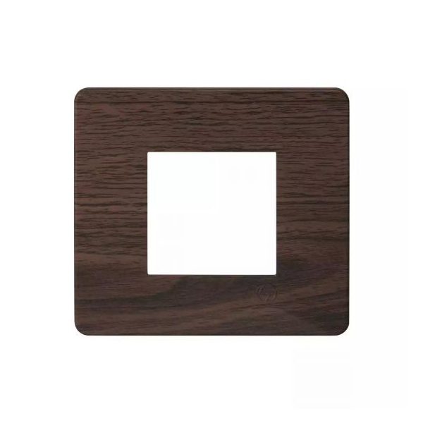 entice 2 module plate- Cinnamon Wood L T CB91102FA12 entice2moduleplate cinnamonwood cb91102fa12 front