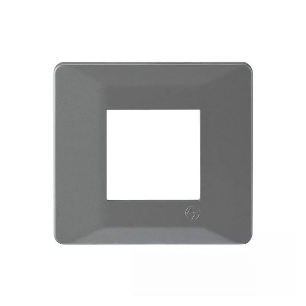 entice 2 module plate- Eco Grey L T CB91102FE11 entice2moduleplate ecogrey cb91102fe11 front