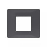 entice 2 module plate- Charcoal Grey L T CB91102FG11 entice2moduleplate icecharcoalgrey cb91102fg11 front
