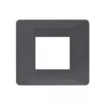 entice 2 module plate- Charcoal Grey L T CB91102FG11 entice2moduleplate icecharcoalgrey cb91102fg11 front