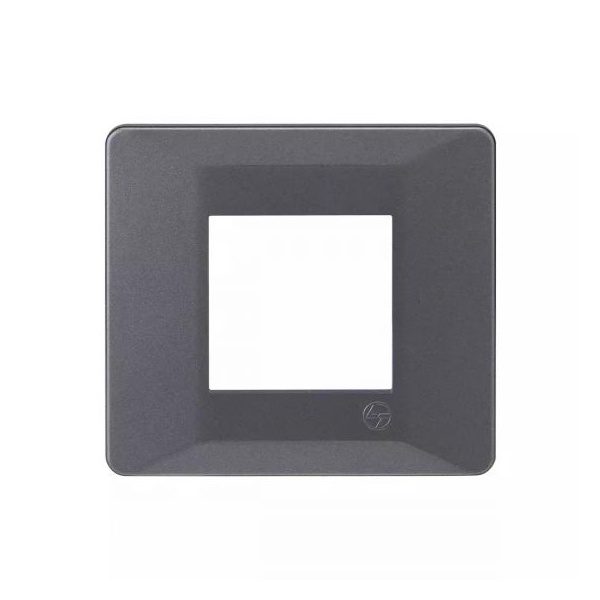 entice 2 module plate- Metallic Grey L T CB91102FM11 entice2moduleplate matalicgrey cb91102fm11 front
