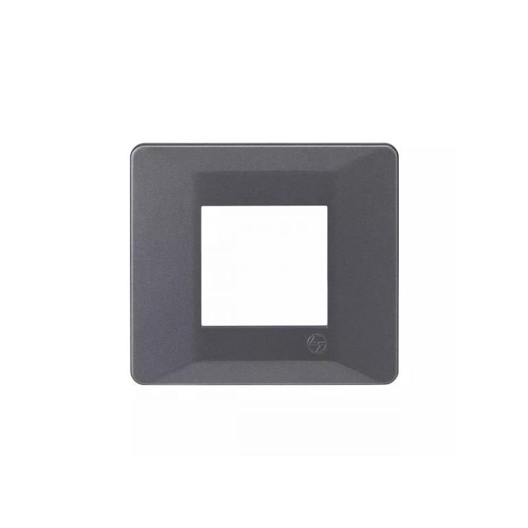 entice 2 module plate- Metallic Grey L T CB91102FM11 entice2moduleplate matalicgrey cb91102fm11 front