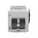 entice 32A DP Mini MCB 3 kA White L T CB91202KW32 entice32adpminimcb3ka cb91202kw32 front