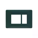 entice 3 module plate- Bottle Green L T CB91103FD11 entice3moduleplate bottlegreen cb91103fd11 front