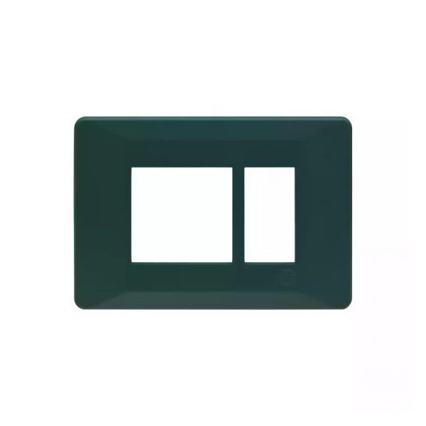 entice 3 module plate- Bottle Green L T CB91103FD11 entice3moduleplate bottlegreen cb91103fd11 front