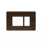 entice 3 module plate- Cinnamon Wood L T CB91103FA12 entice3moduleplate cinnamonwood cb91103fa12 front